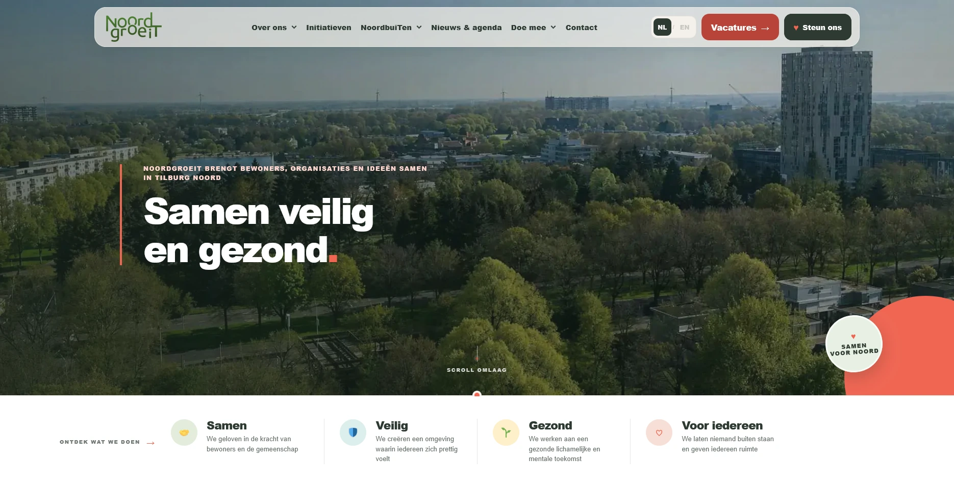 NoordgroeiT website op desktop